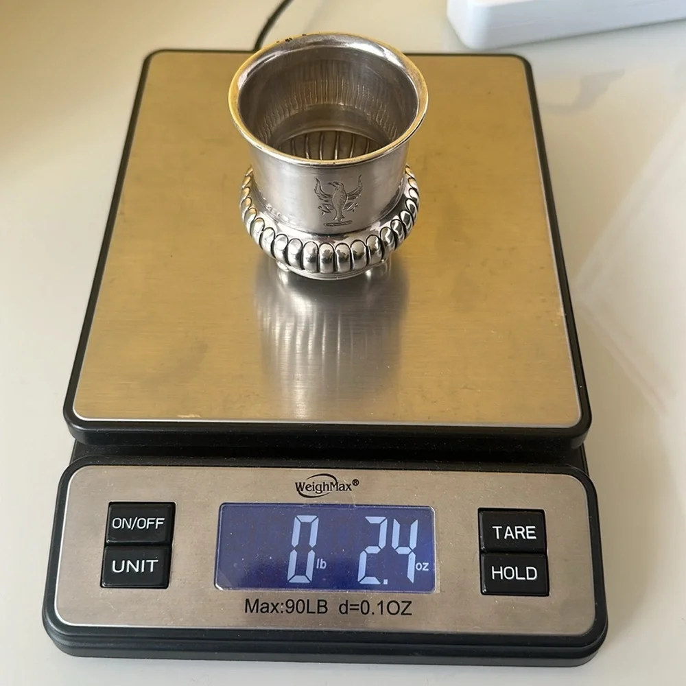 Vintage  Sheffield England Silver Plate Beaker Drinking Cup Container